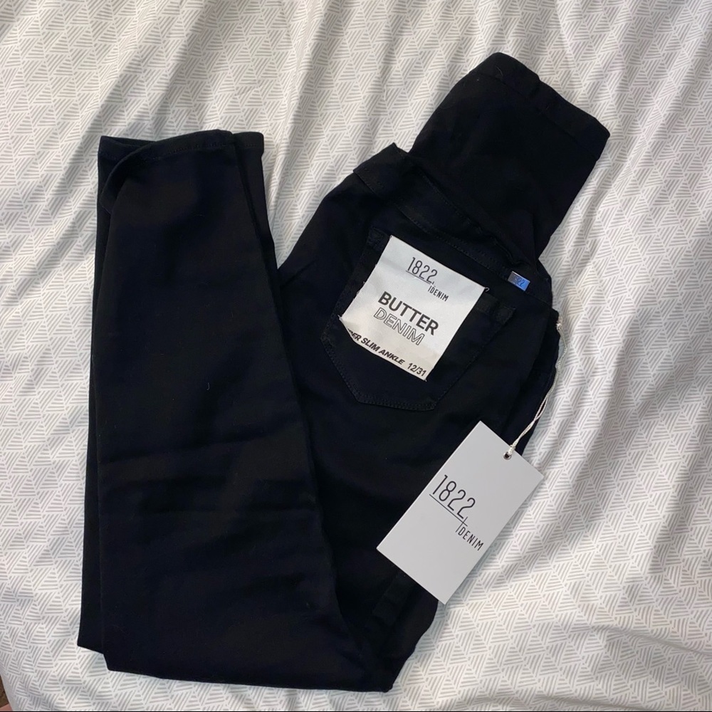 NWT 1822 denim maternity black skinny jeans - ankle